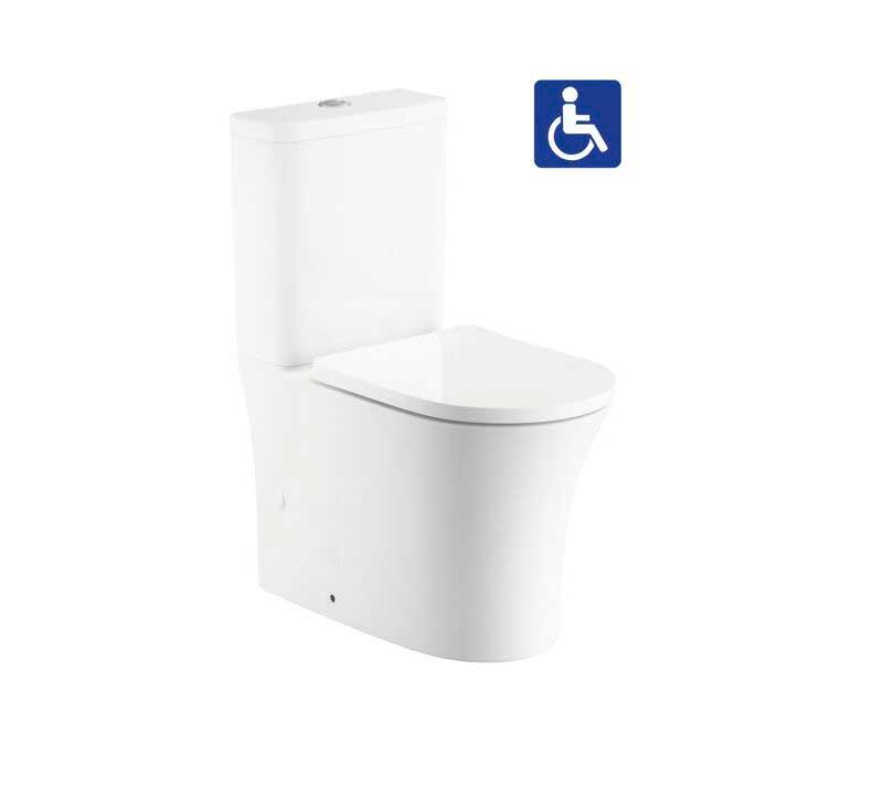 SANITA PMR | MOBILIDADE REDUZIDA | SANITA ADAPTADA | TAMPA AMORTECIDA | SISTEMA RIMLESS | DUPLA DESCARGA | SAIDA DUAL | PLUSBAÑO - 2