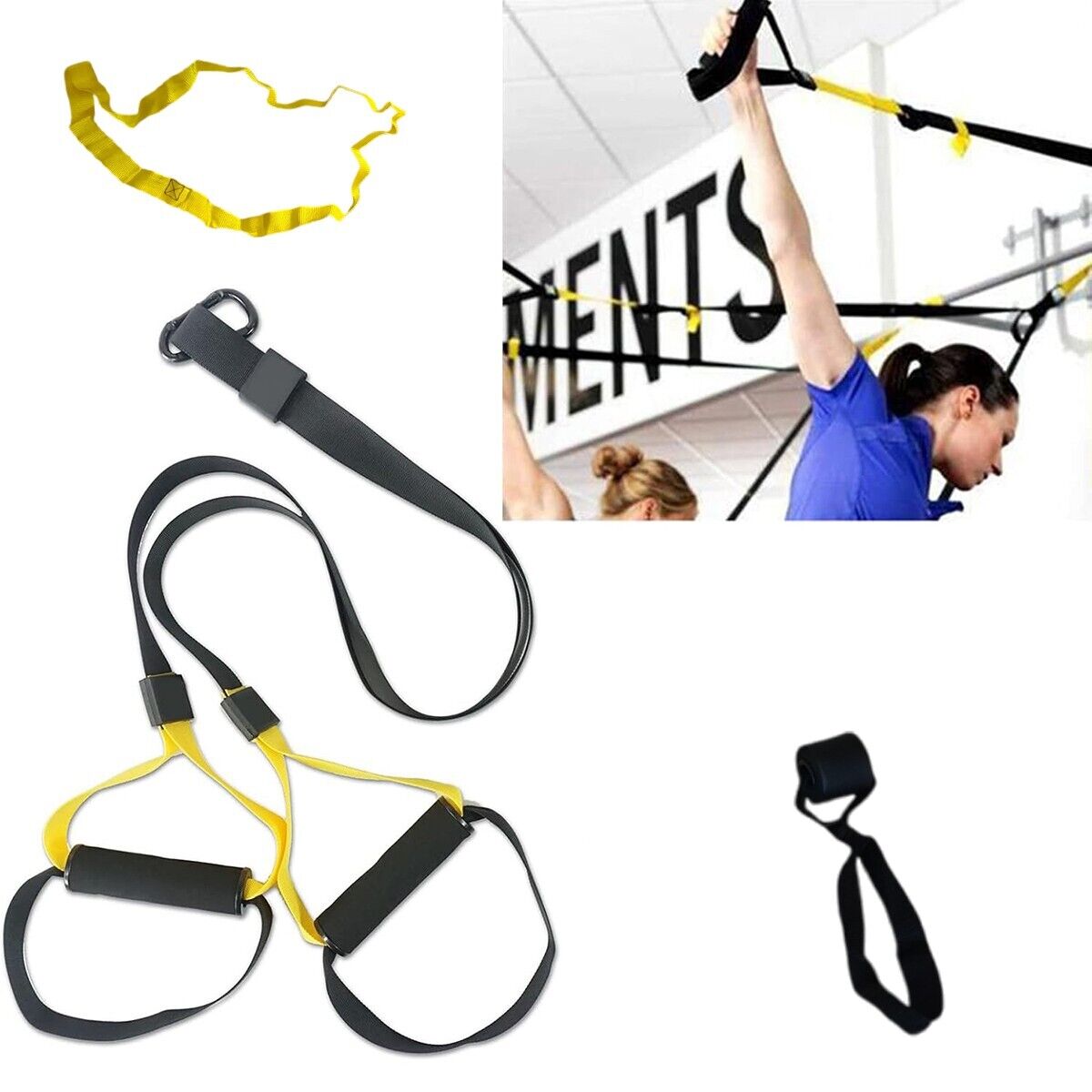 BANDAS SUSPENSÃO TIRAS BANDAS TRX GANCHO RESISTÊNCIA ACADEMIA ALÇAS | Leroy  Merlin