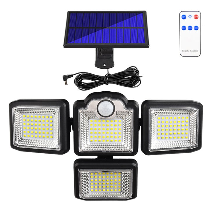 Czujnik ruchu, lampa solarna, zewnętrzna lampa solarna 192 COB, wodoodporne, zasilane energią słoneczną światła bezpieczeństwa