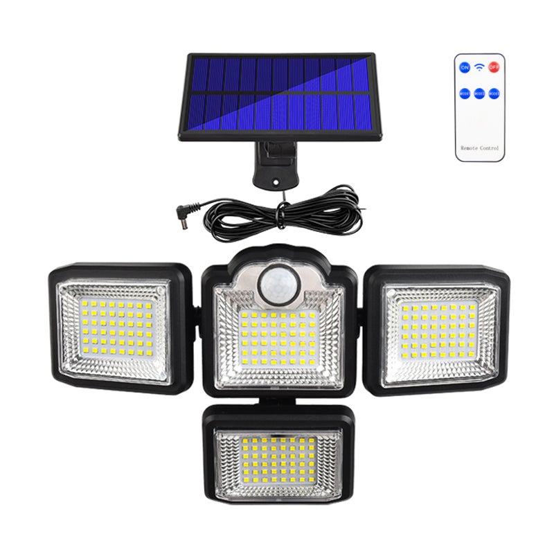 Czujnik ruchu, lampa solarna, zewnętrzna lampa solarna 192 COB, wodoodporne, zasilane energią słoneczną światła bezpieczeństwa