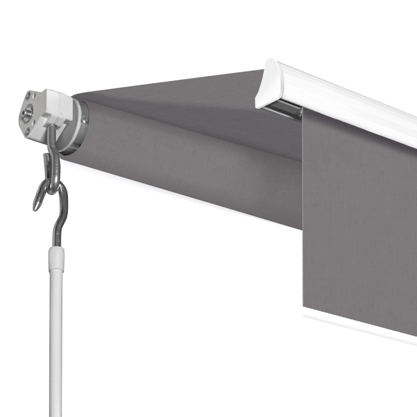 Store banne manuel 3,80x3 M gris anthracite - 4