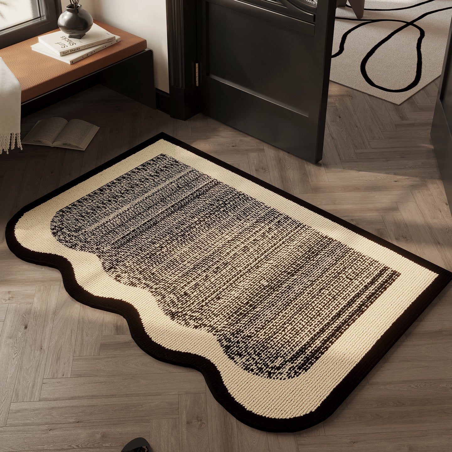 Tapis doux et résistant aux taches - tapis absorbant - tapis de salle de bain - paillasson d'entrée - tapis antidérapant - (50*80cm) - 3