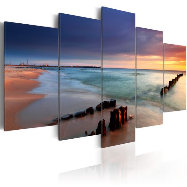Tableau Cocher du soleil au bord de la mer 200x100 cm | Leroy Merlin