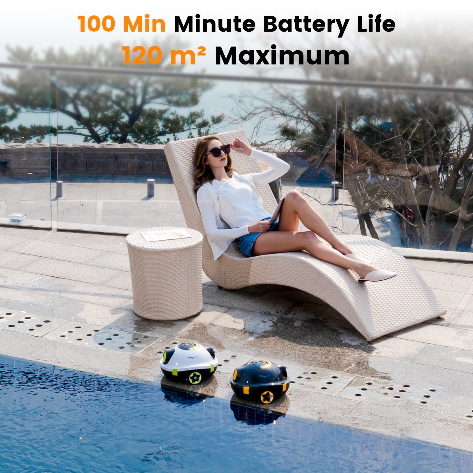 EVERCROSS BOT Y10 Robot Piscine Blanc - 4