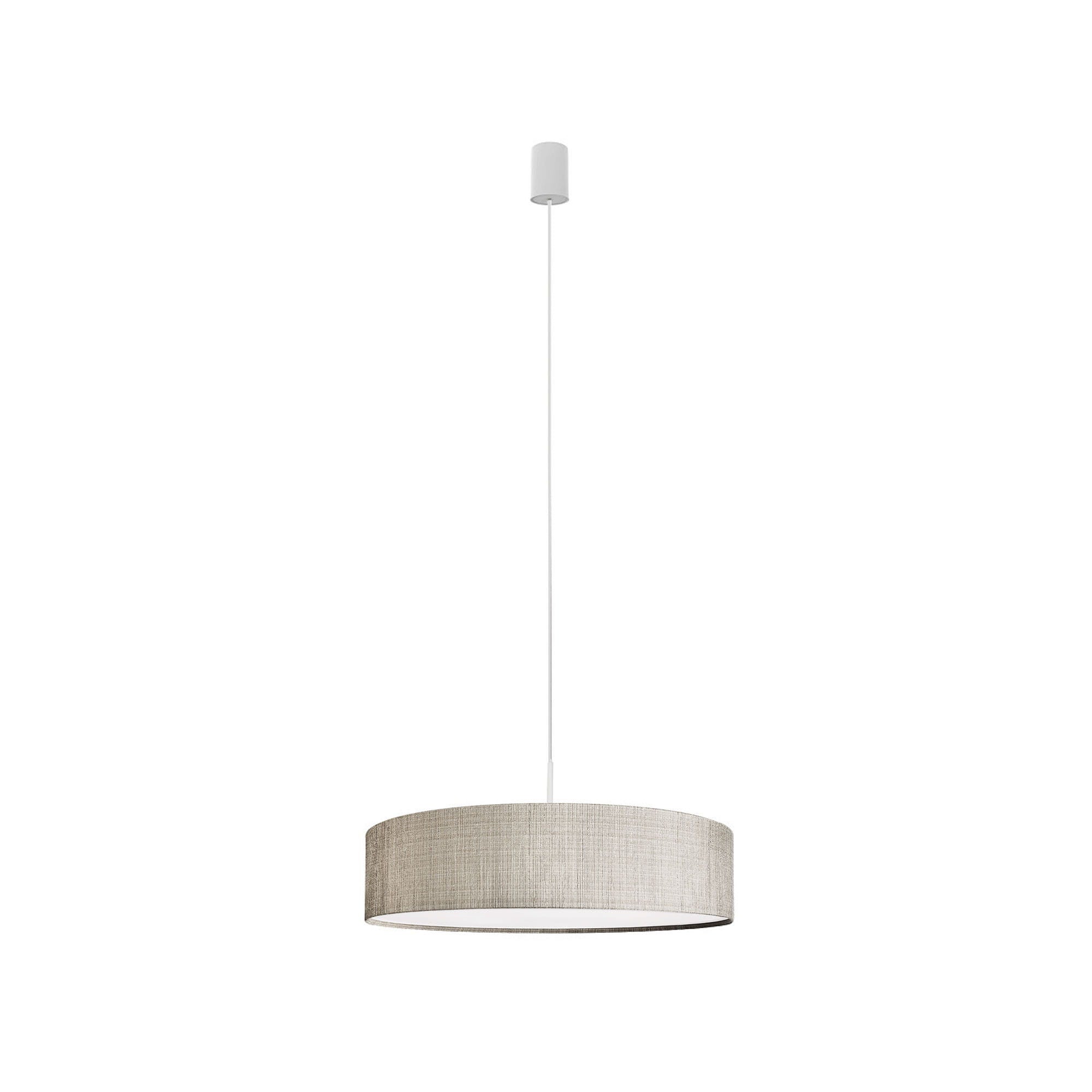 Lampa wisząca Turda szaro-srebrna 3xE27x25W wym: 110 x 50 x 50 cm tkanina Nowodvorski Lighting