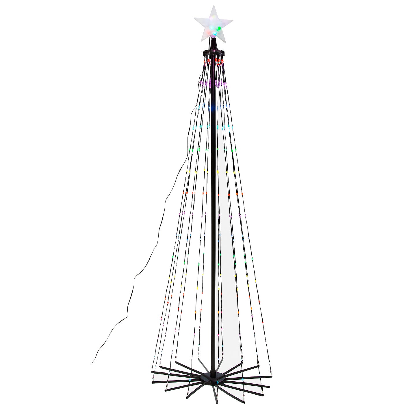Choinka świecąca 250 LED 180cm śr.60cm stelaż światełka APLIKACJA pilot - 2