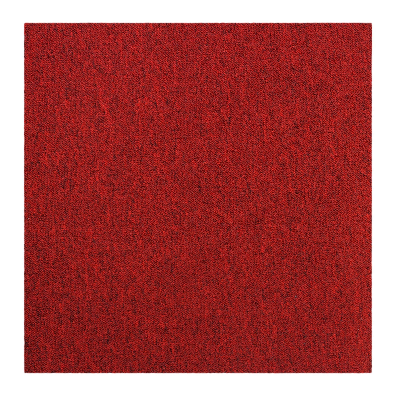 Dalle de Moquette Ultra-Résistant Couleur Rouge pour Usage Professionnel, Paquet de 20 Dalles de 50cm x 50cm (Superficie - 6