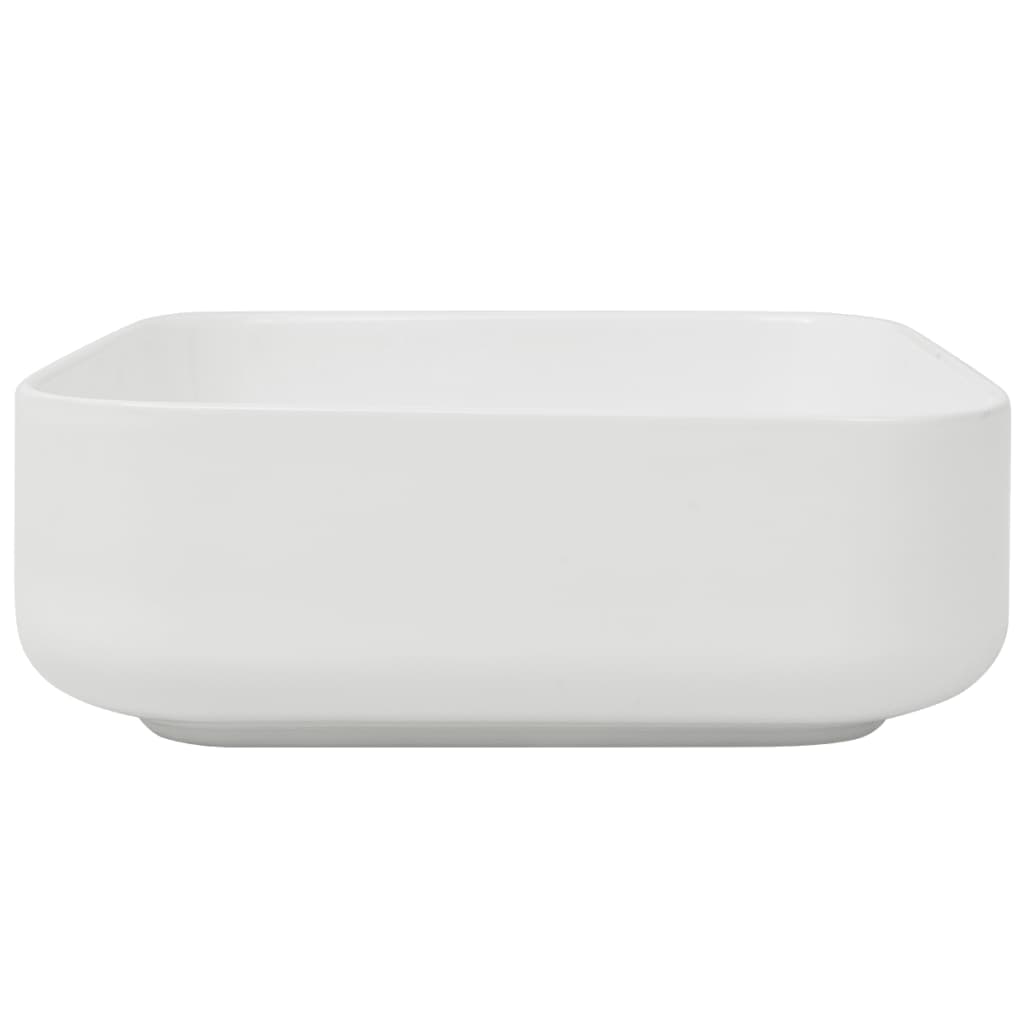 Lavabo bagno quadrato 38 x 38 cm ceramica bianca 02_0002525 - 2