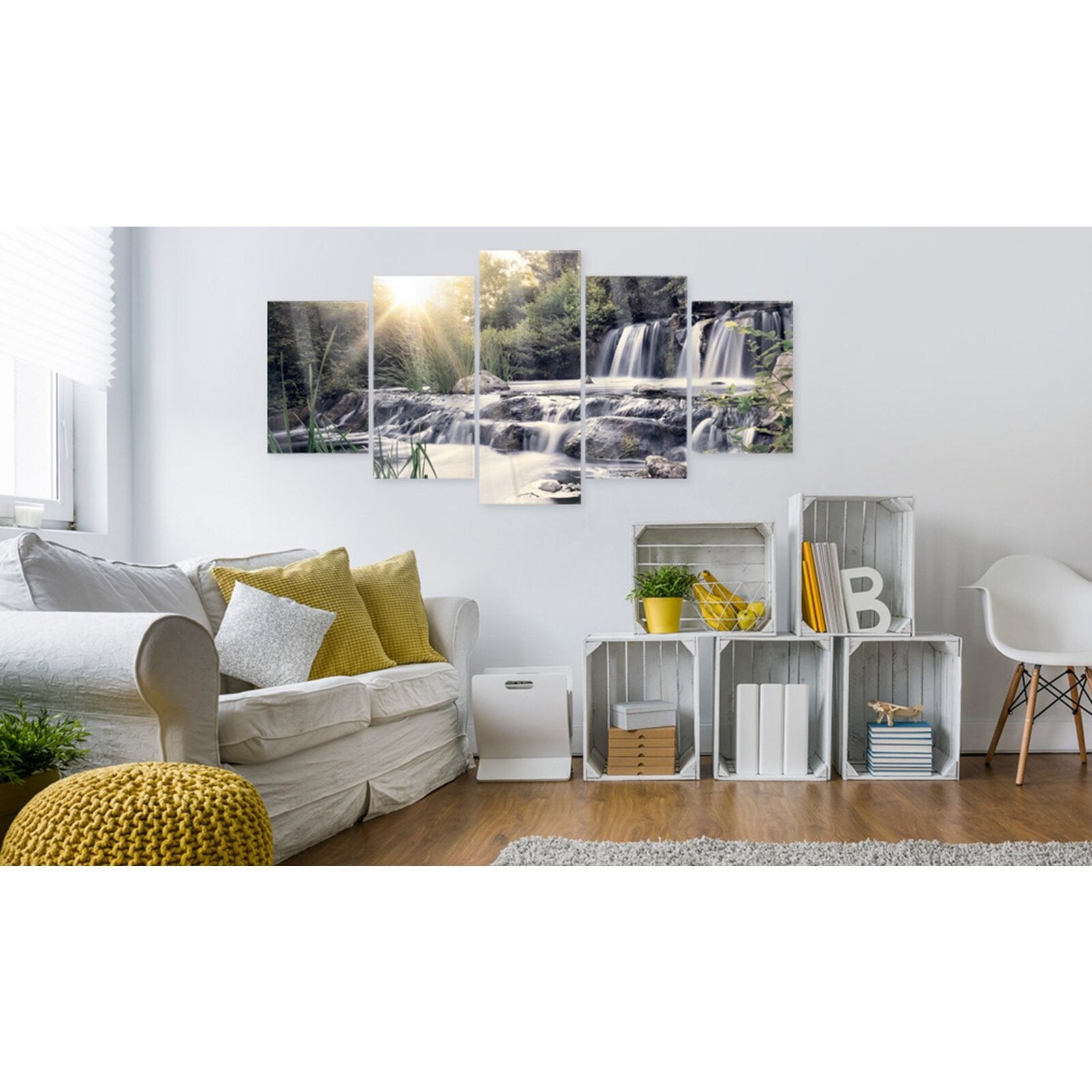 Tableau sur verre cascade de rêves - 200 x 100 cm - 2