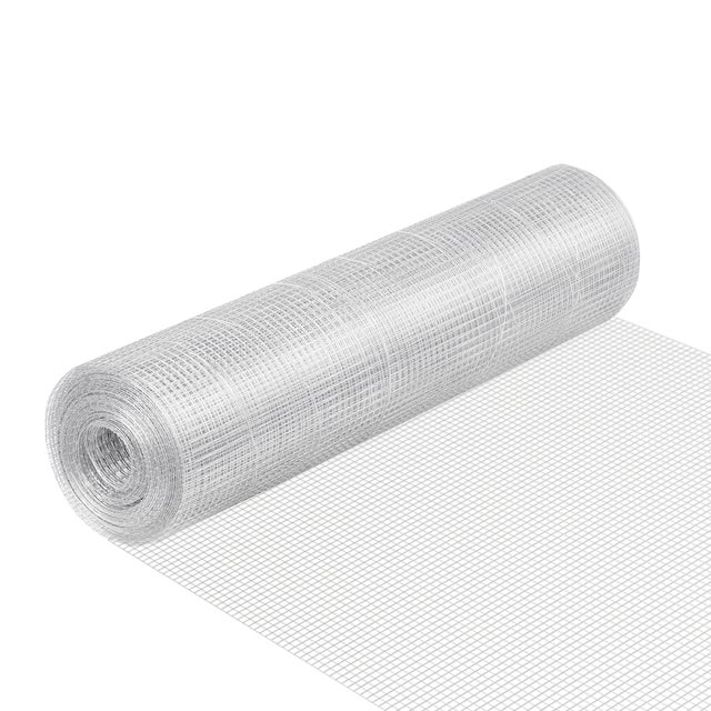 Wiltec Grillage de volière Acier Galvanisé – Mailles 6,3 m Hauteur 1 m Longueur 10 m Fil Ø 0,5 mm – Lapin Grillage à poule Grillage animaux Terrass...