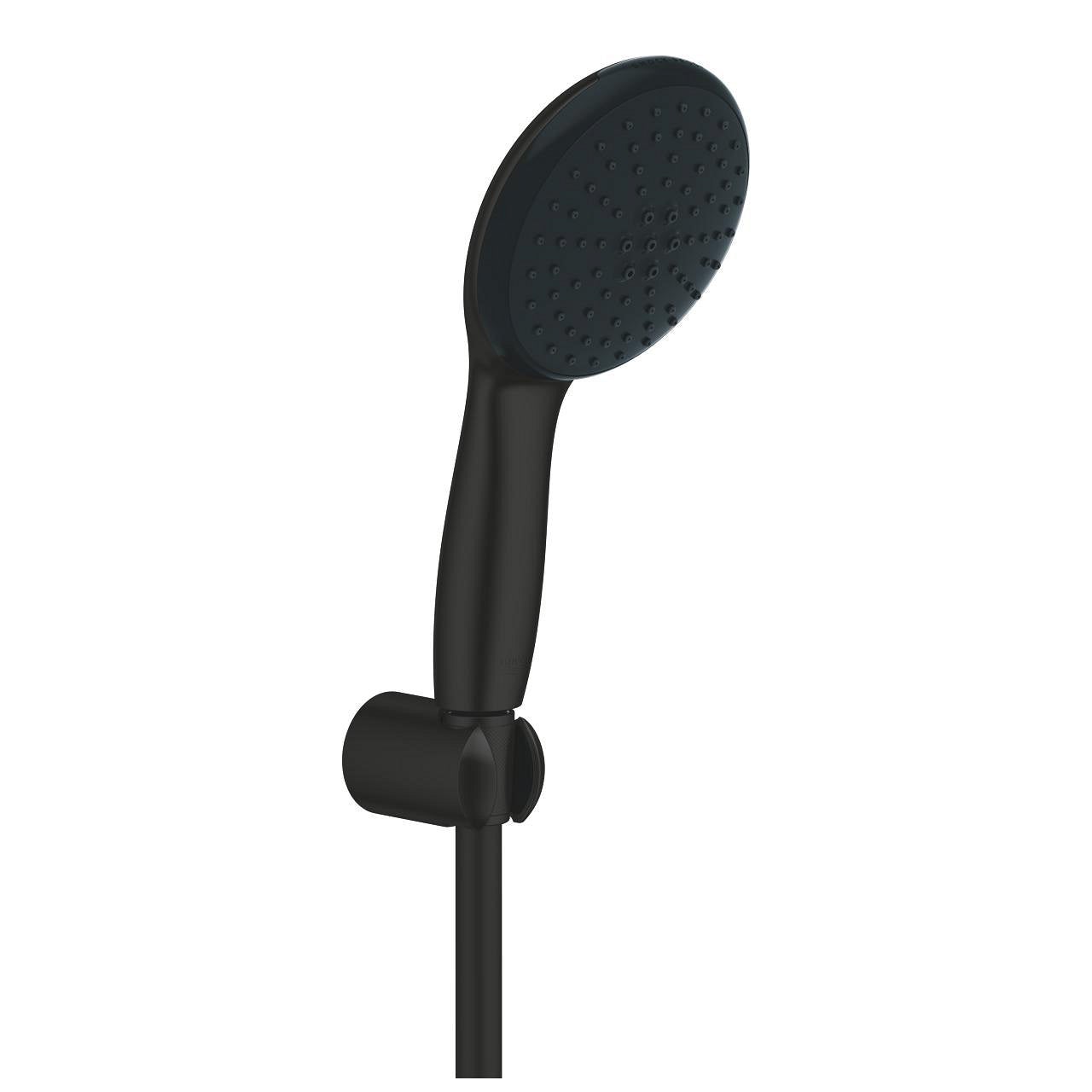 Para de dus Grohe 261642433, 110 mm, 1.25 m, 211 mm, 2 functii, 1/2 racord, sistem anticalcar, Negru