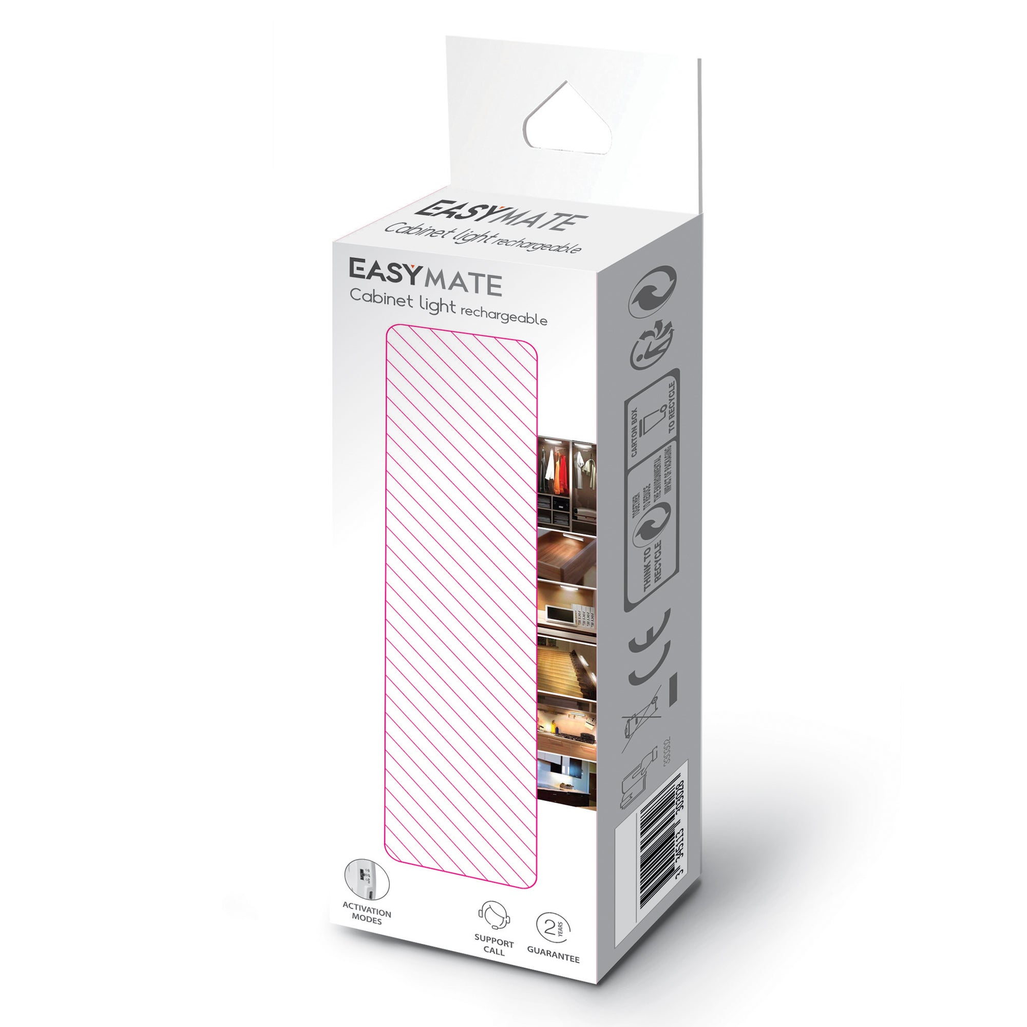 Barre de LED avec batterie rechargeable pour éclairage d'armoire - Easymate - 330302 - 5