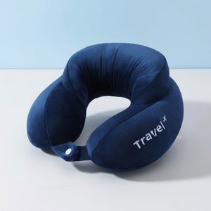 Senders Cuscino da viaggio in memory foam, leggero, confezione rapida, per viaggi, campeggio, supporto per il collo, per aereo, treno, auto
