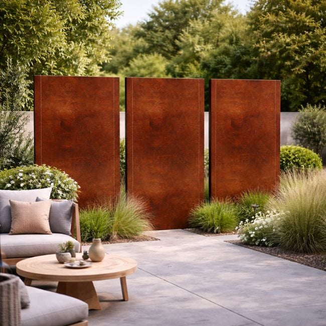 Panneau Brise Vue Métal Acier Corten Premium H.180 cm - madecoupesurmesure - 2