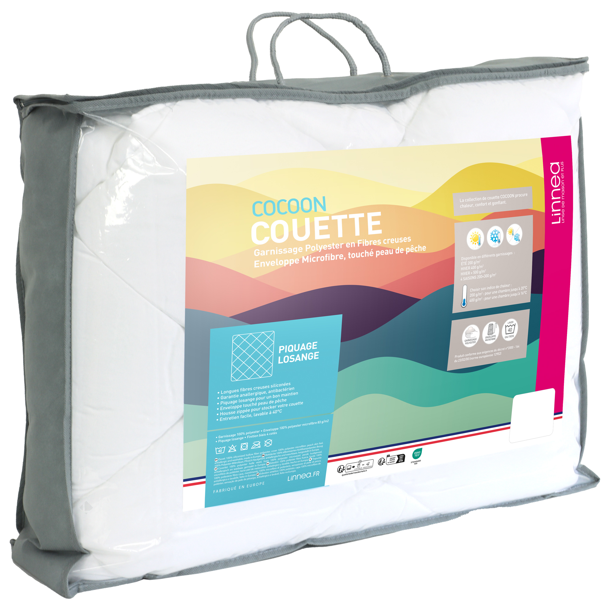Couette hiver 160x200 cm COCOON garnissage fibre polyester 500 g/m2 - 5