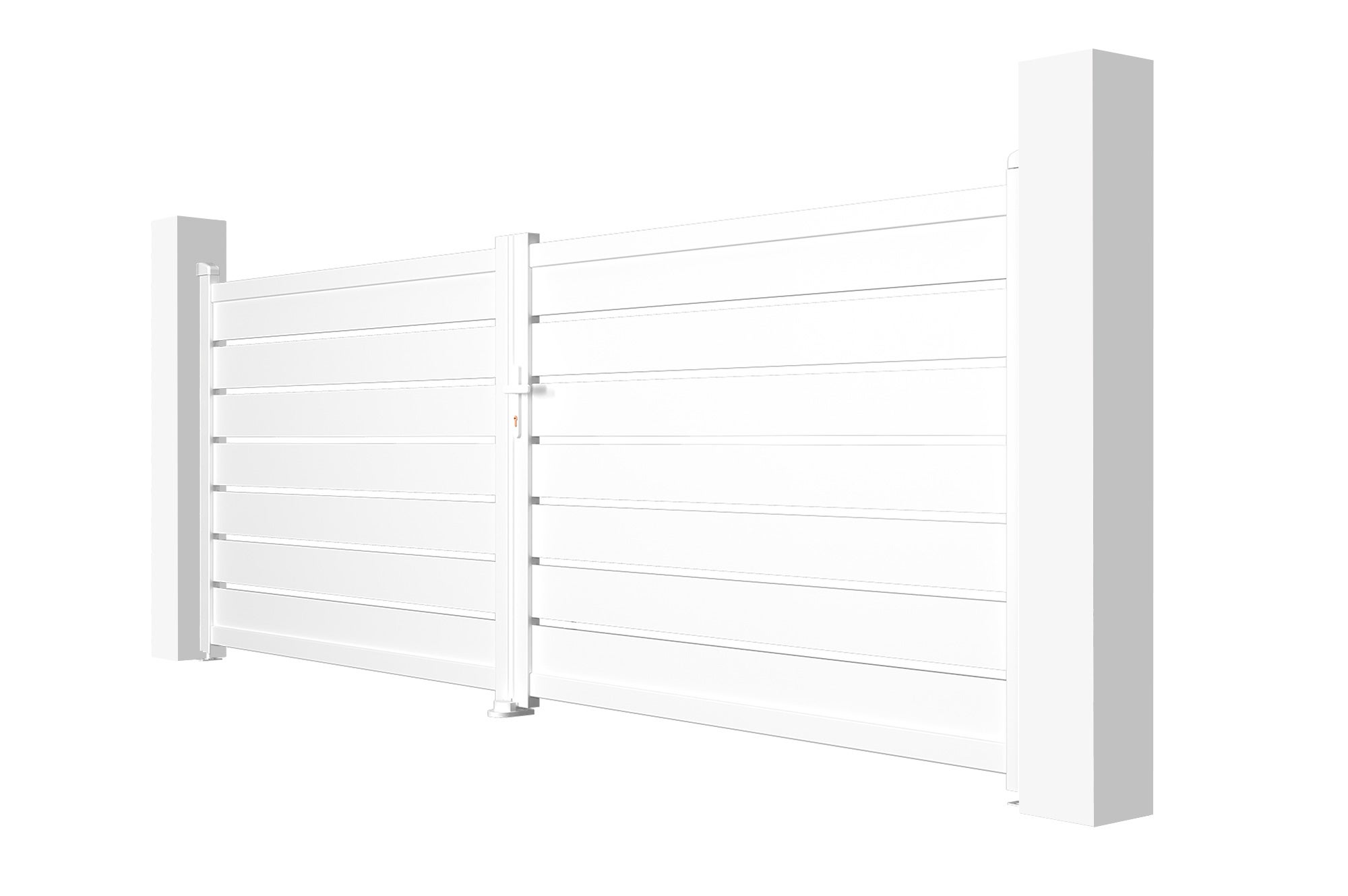 Portail battant 4m VOGEL H.140cm blanc aluminium - 5