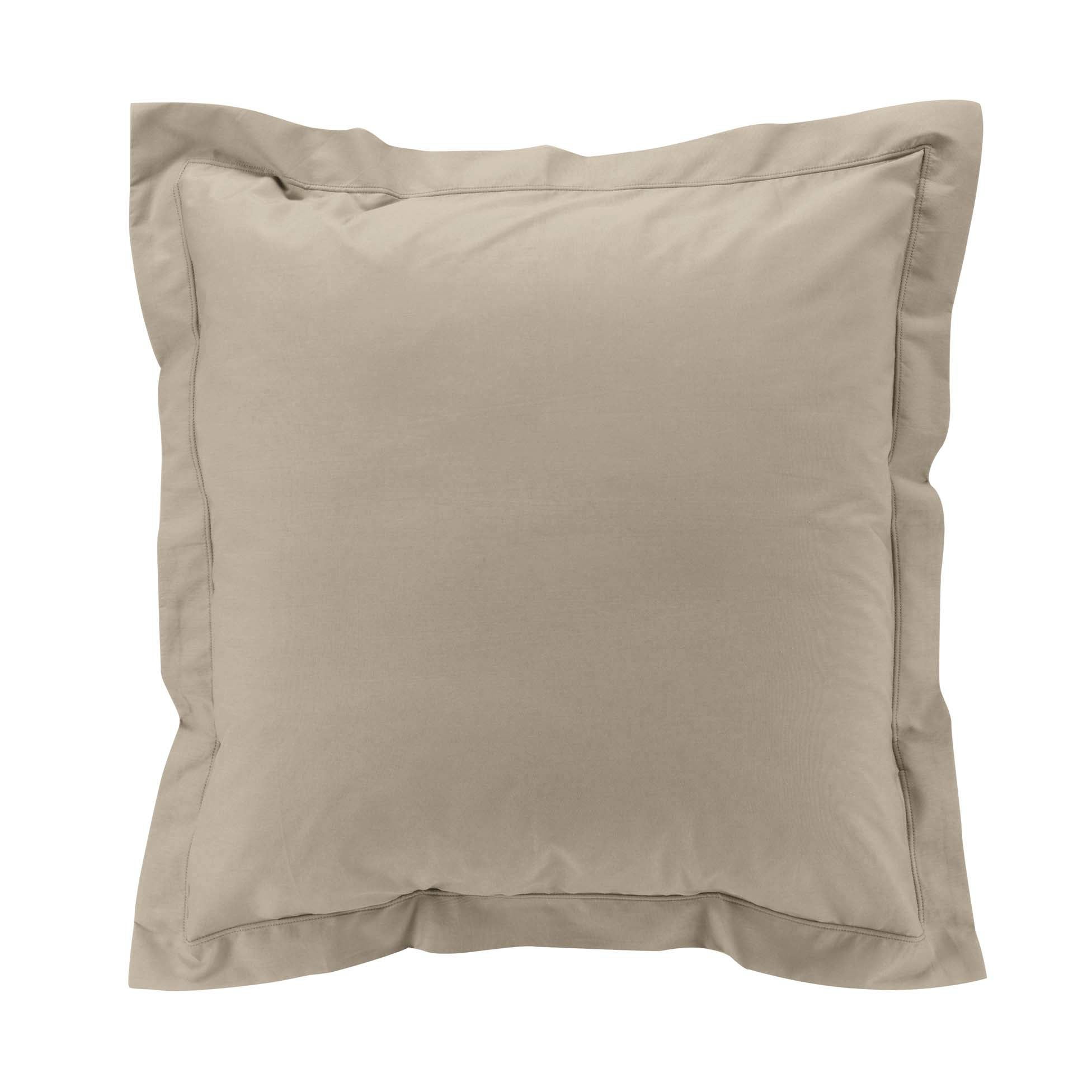 Parure de lit 260 x 240 cm – Percale de coton 78 fils – Sable - Qualité Hôtel – 2 taies 63x63 cm - 3