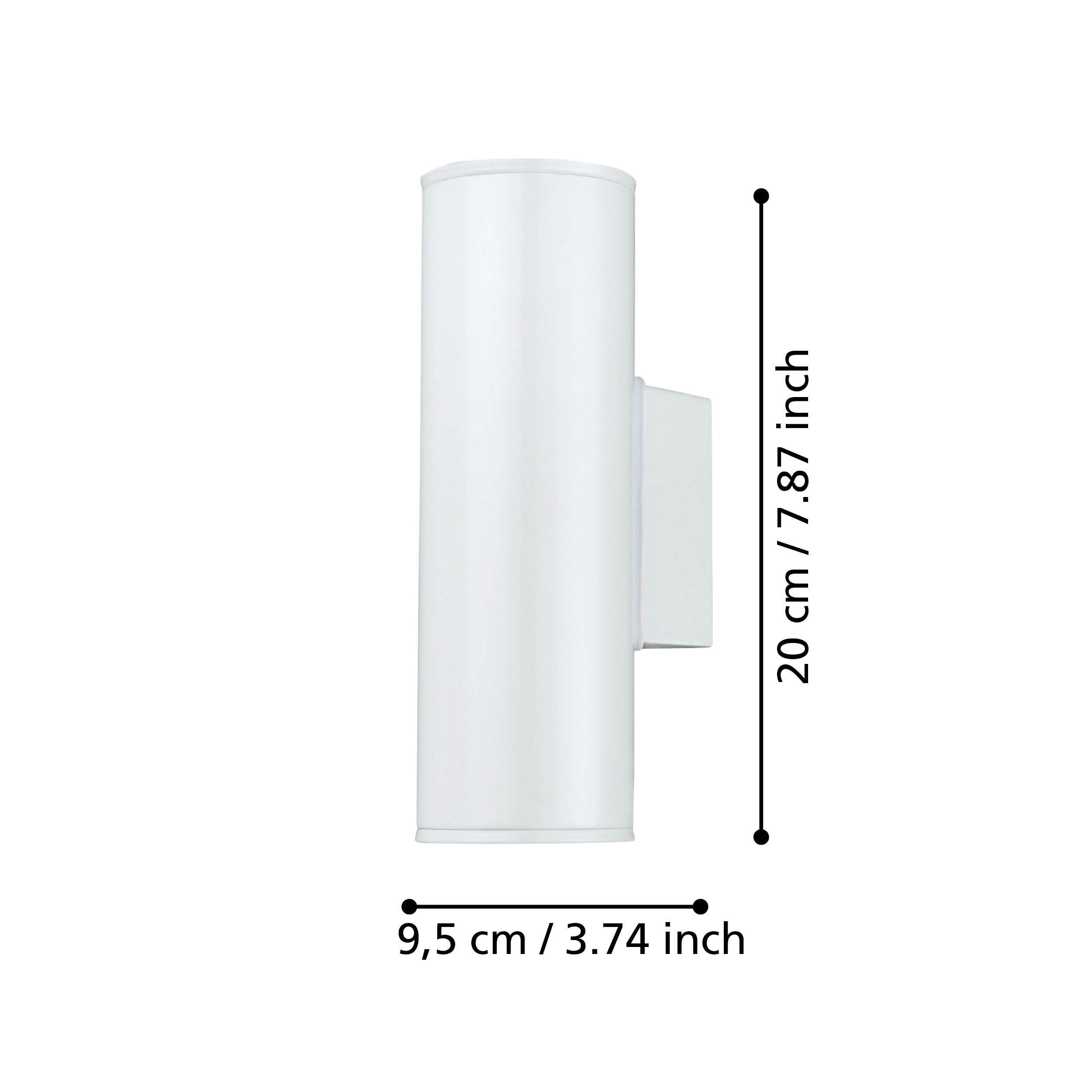 Applique Esterno Moderna Riga Metallo Bianco 2 Luce Gu10 - 3