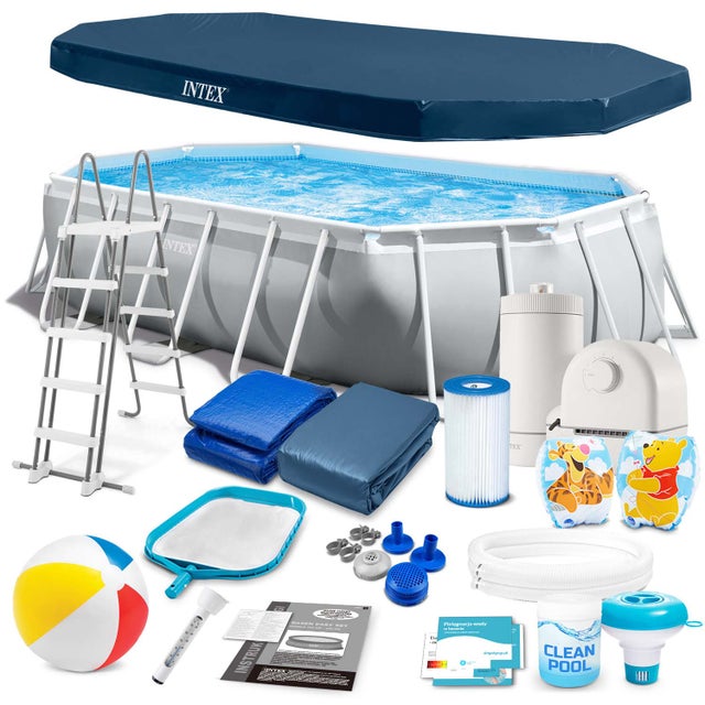Basen stelażowy ogrodowy Intex 503x274 cm zestaw 18w1 26796