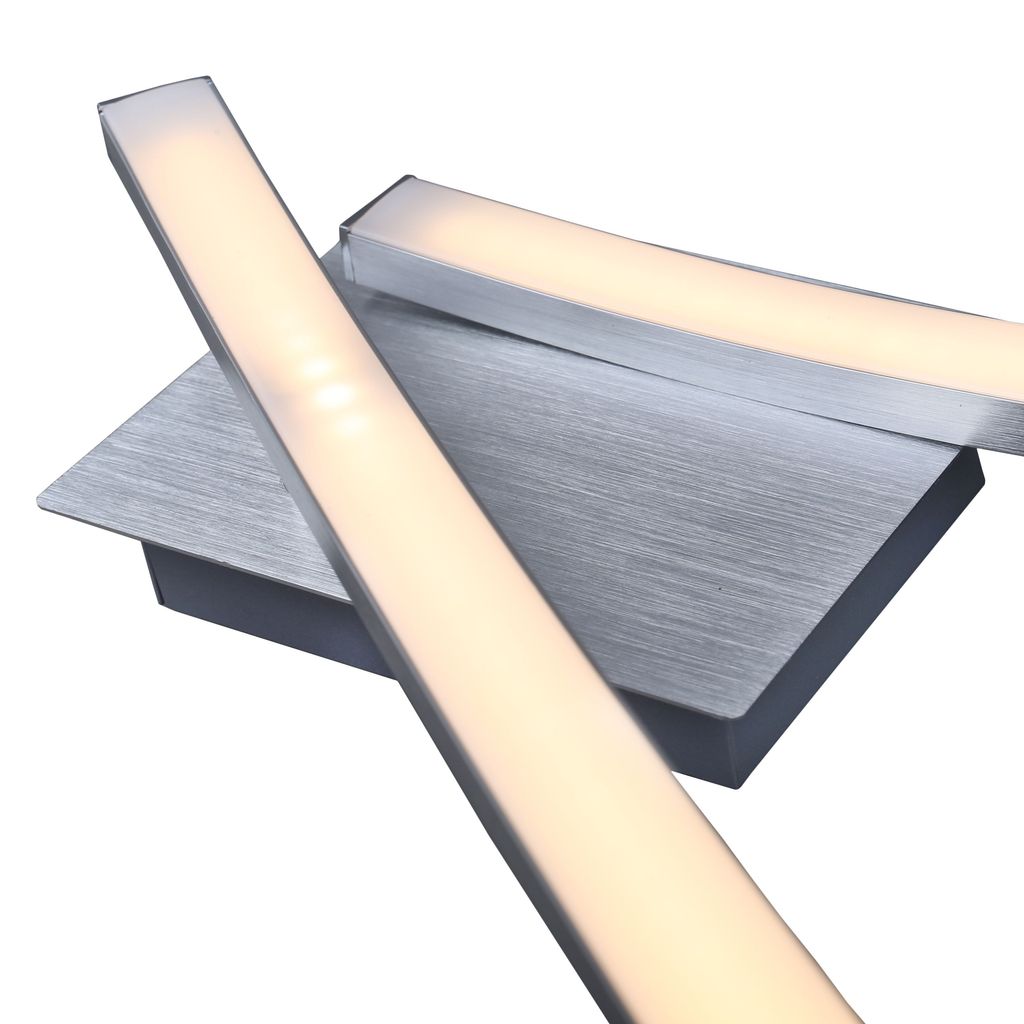 Plafonnier LED BRILONER LEUCHTEN GO, 6 W, 480 lm, IP20, couleur aluminium, métal-plastique, 63,5 x 10 x 8,5 cm - 6