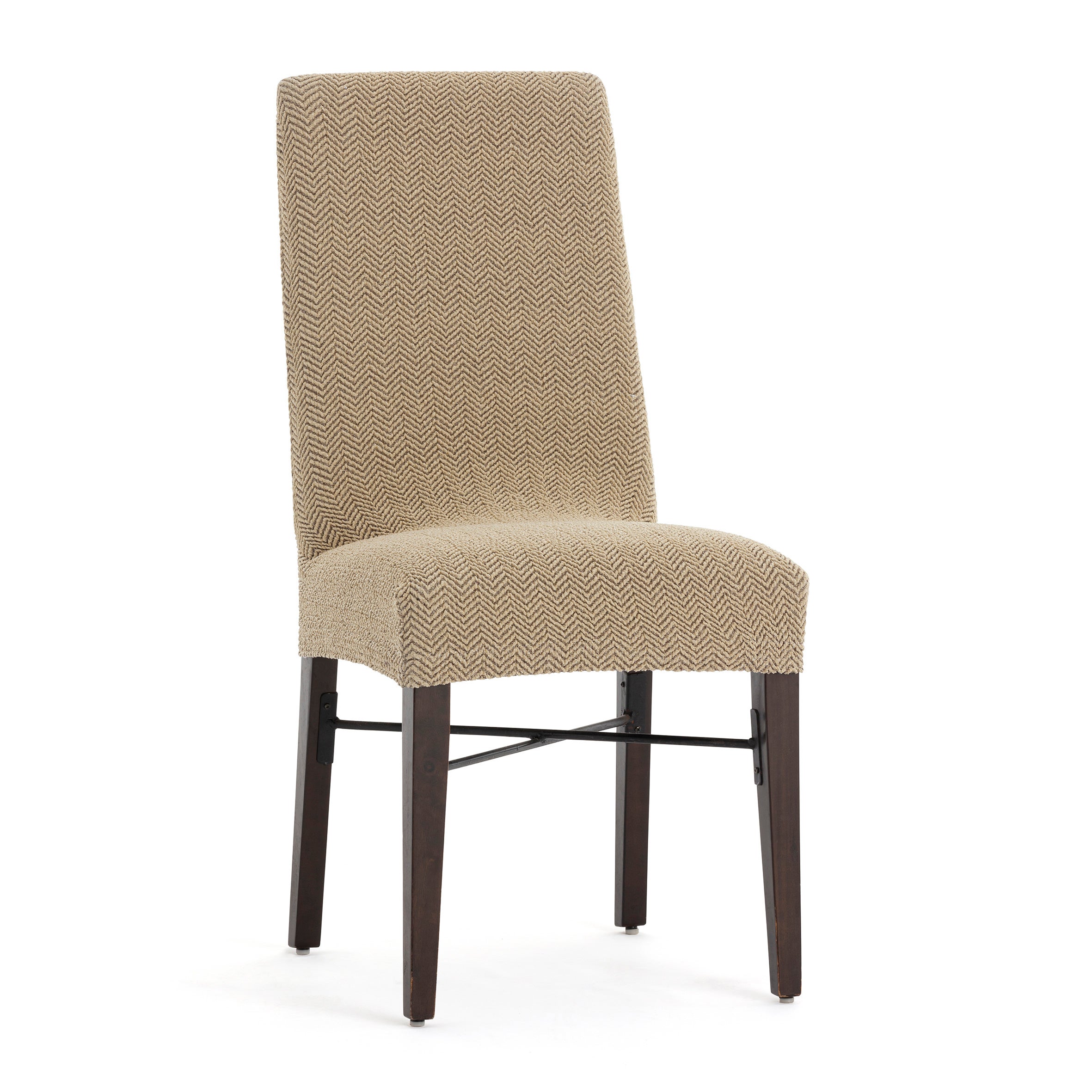 Housses De Chaise élastiques Beige - Lot De 2, Style Nordique, Protection Anti-taches, Lavables Machine