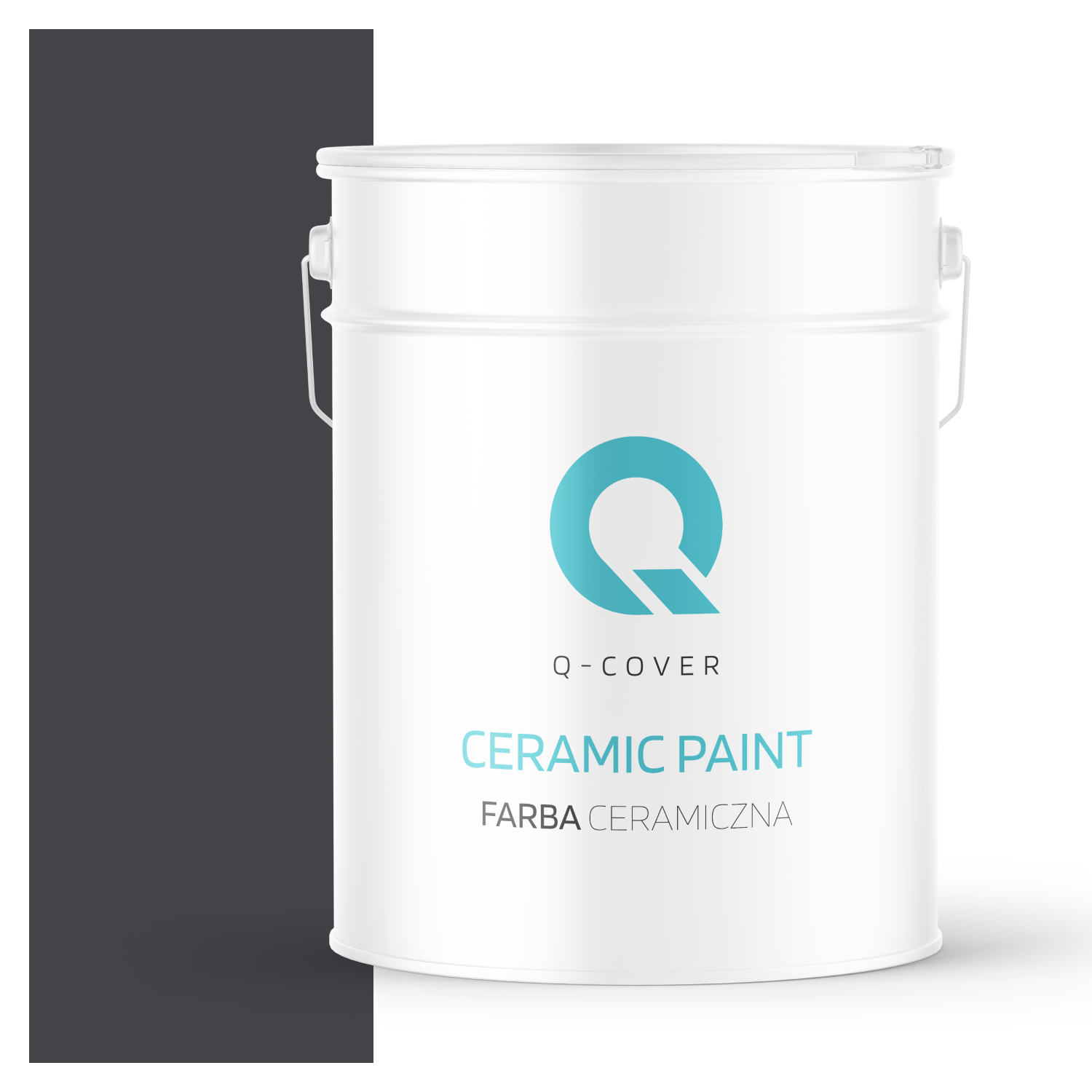 Farba Ceramiczna Do Ścian i Sufitów Q-Cover Czarny H0907 Głęboki Mat 10L