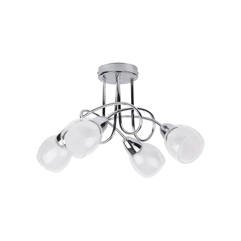 Lampa sufitowa Dave chromowana biała 4xE14x40W metal wym:23x41x41cm IP20 Rabalux