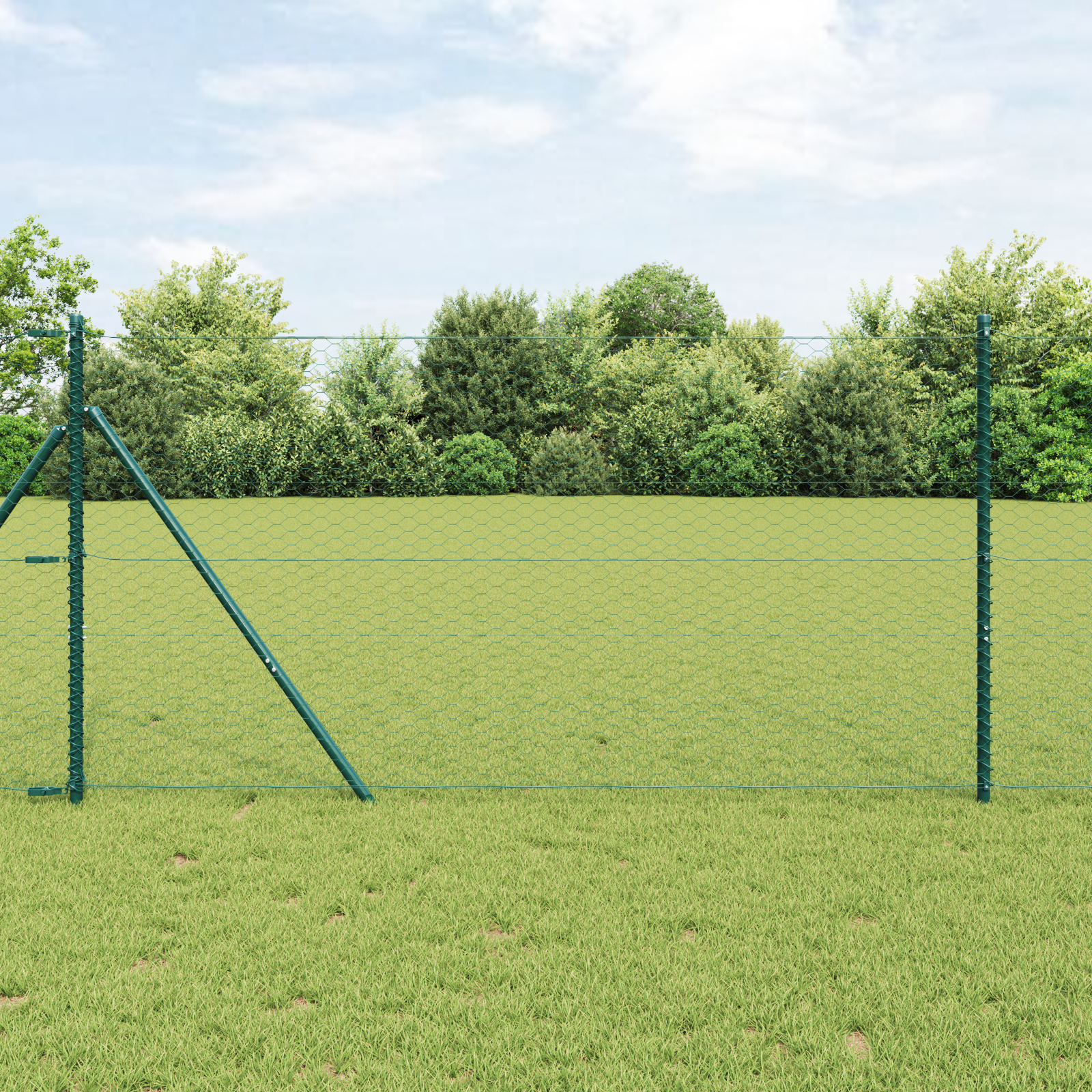 Ogrodzenie heksagonalne Zielony 1 x 50 m PVC vidaXL