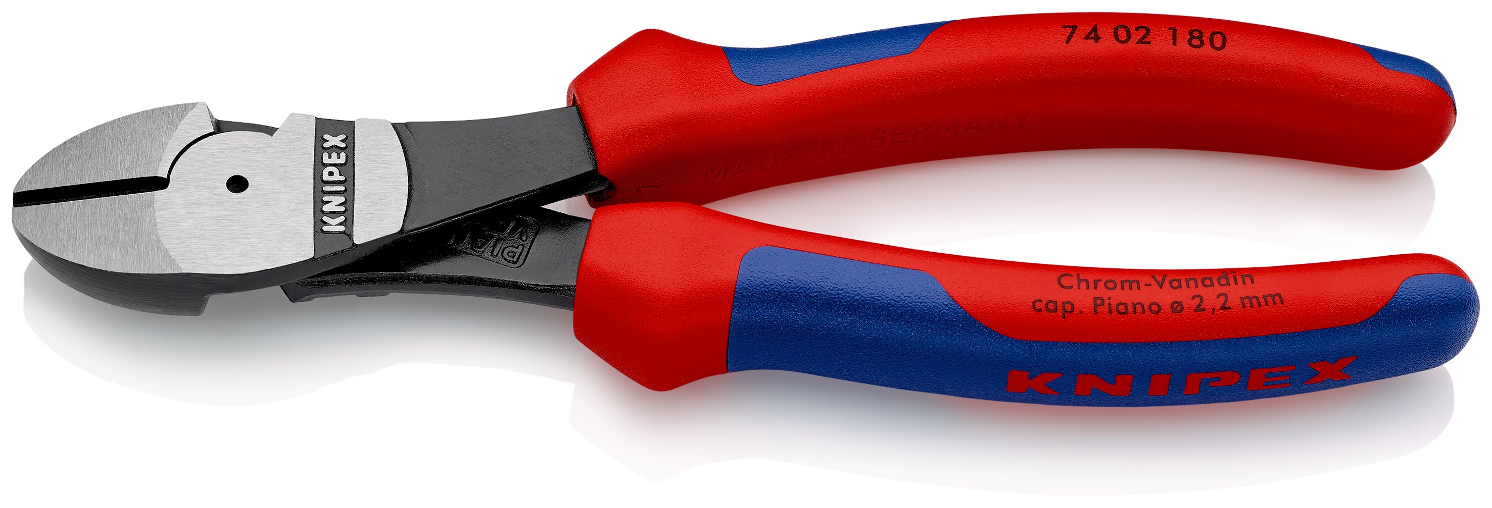 Szczypce tnące diagonalne KNIPEX stal chromowo-wanadowa 180 mm ergonomiczne