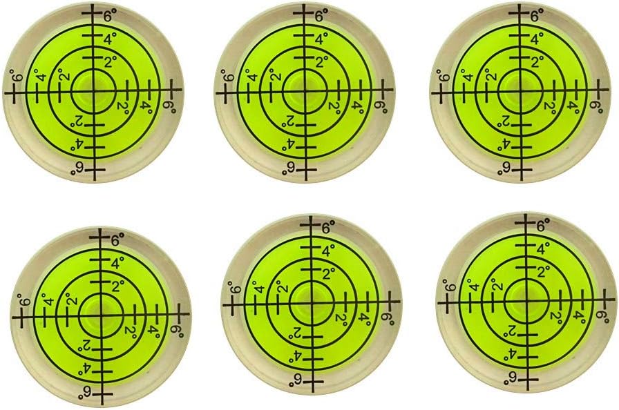 Livelli di bolla di spirito 32 x 7 mm rotondi a livello circolare per livellare telefono, giradischi, treppiede telescopio, fonografo