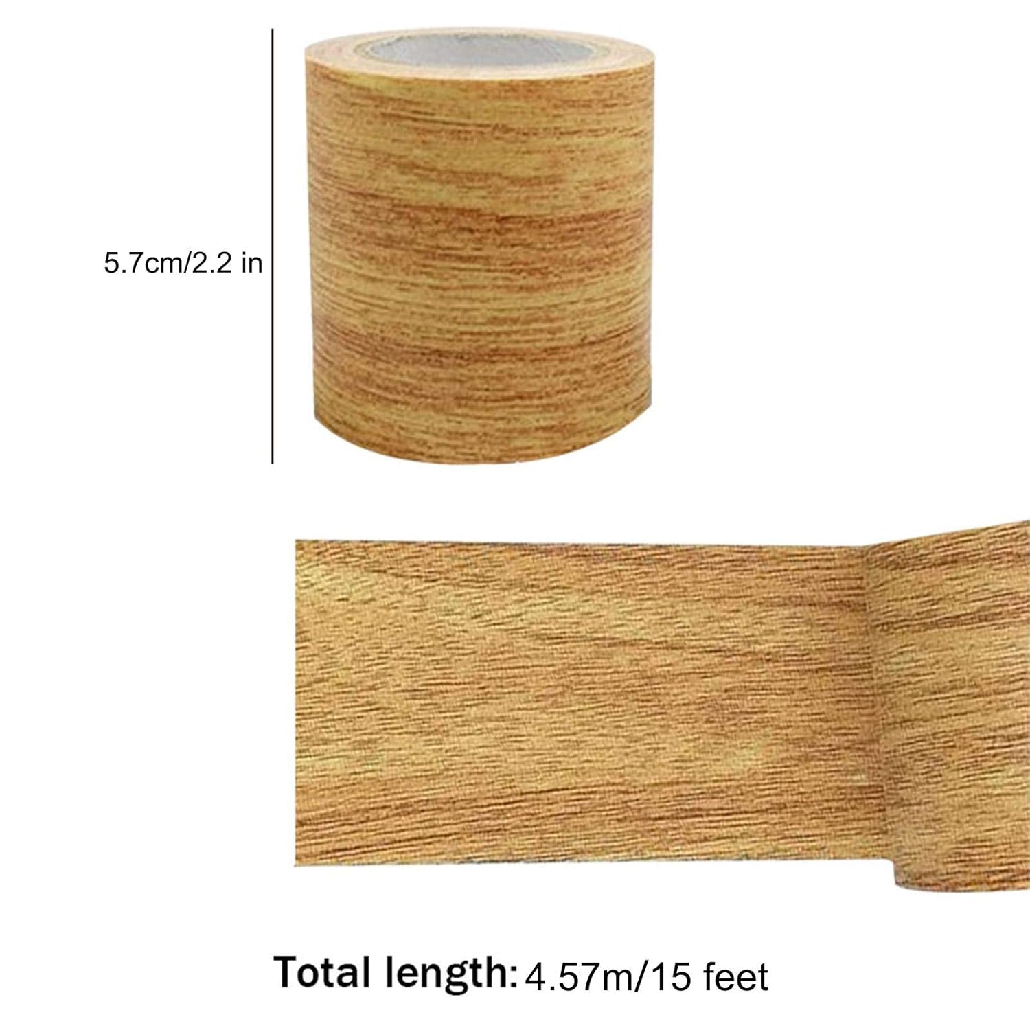 Ruban Adhésif Bois, Ruban Adhésif Réparation Meubles Adhésif Texturé Bois Imperméable pour Plancher Meubles Et Décoration La Maison (5.7cmx4.57m) - 4