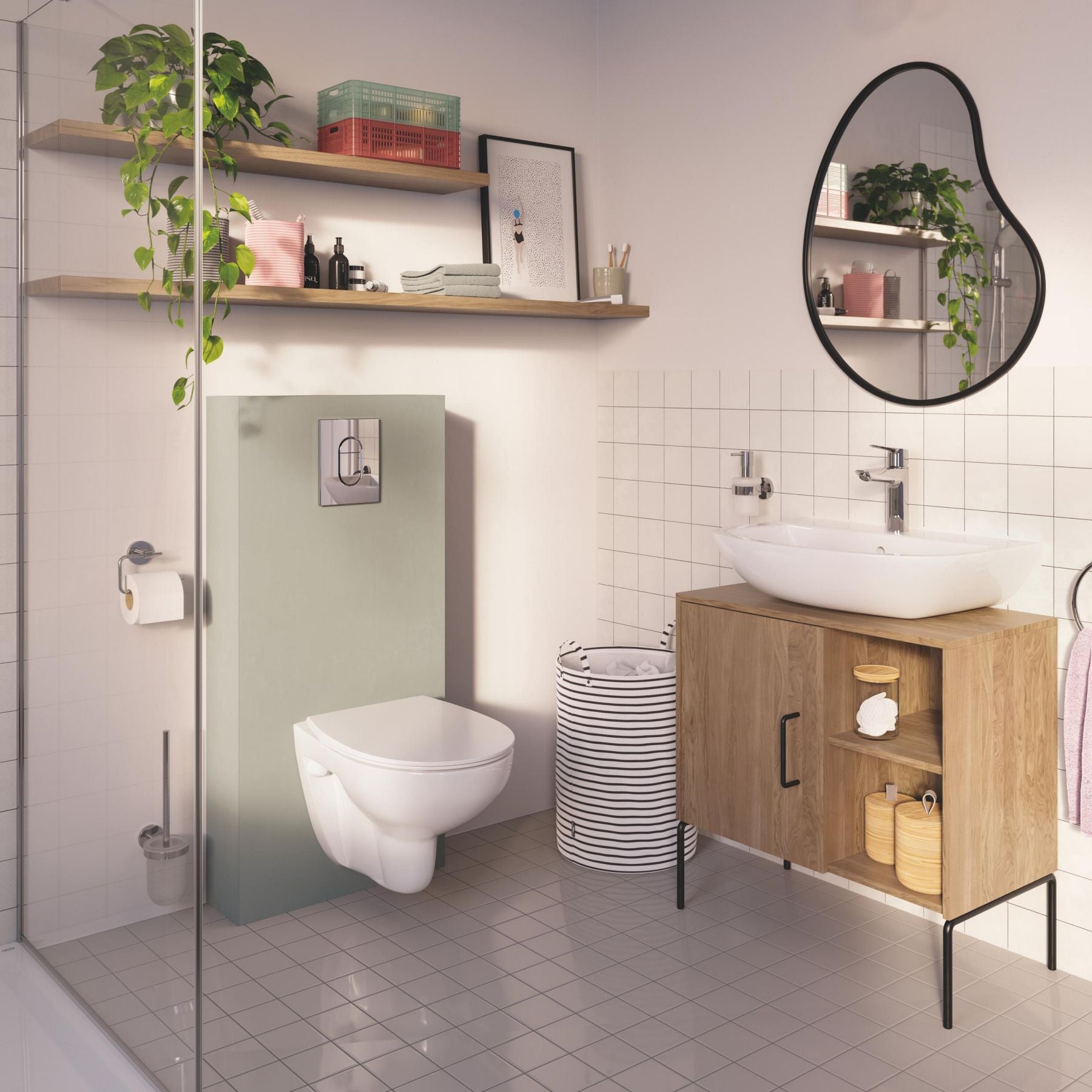 GROHE Pack bâti-support WC Solido Rapid SL avec habillage prêt à carreler et plaque de commande Even - 3