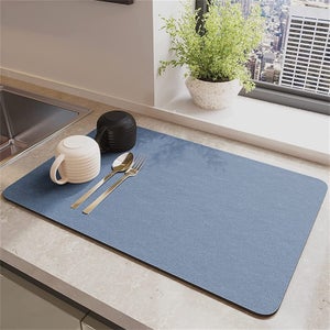 Tapis Absorbant Machine à Café 50x60 Cm - Anti-dérapant, Imperméable - Pour Plan De Travail, évier, Micro-ondes - Facile à Nettoyer