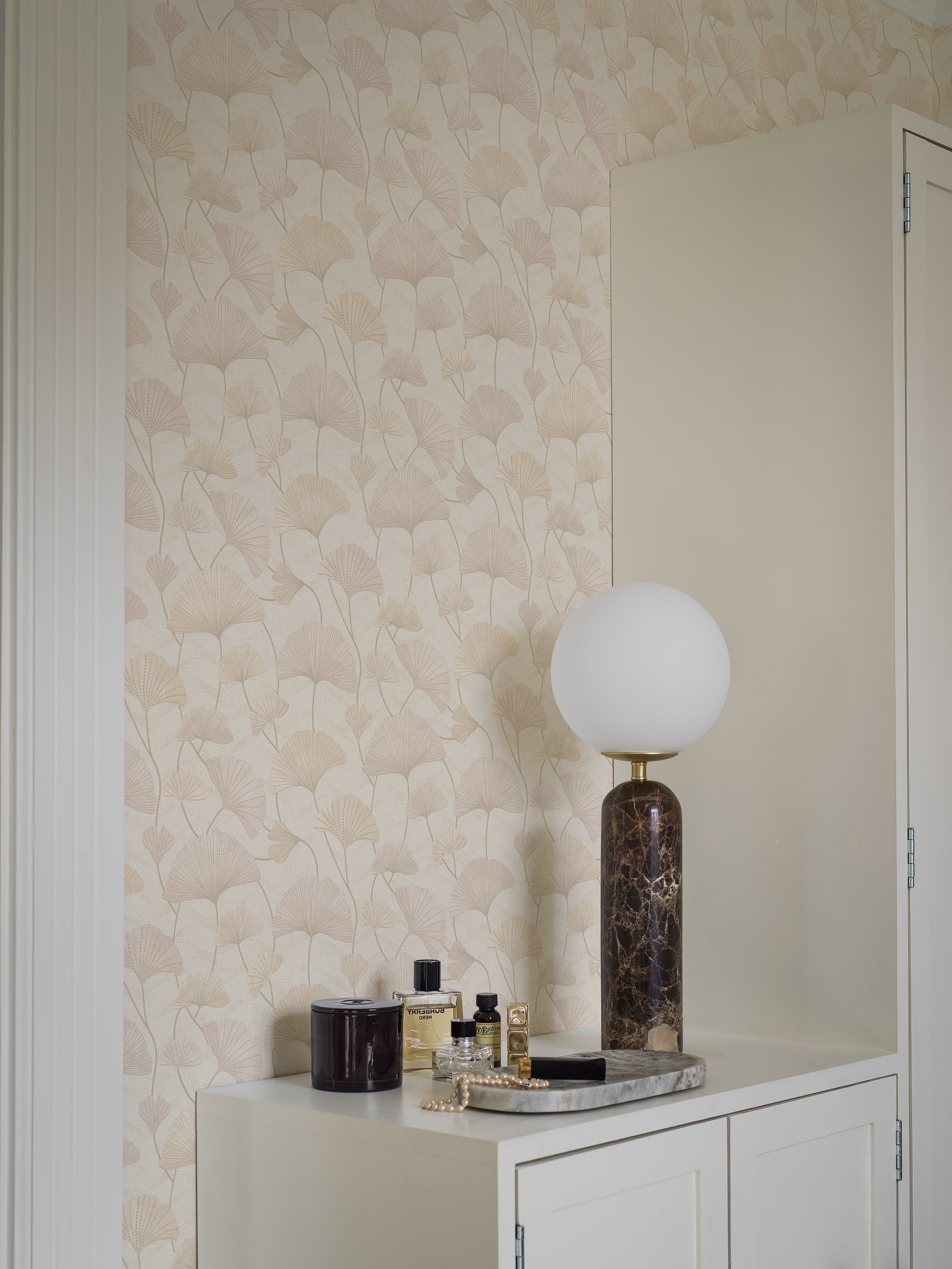 Papier peint feuilles de ginkgo rose - 53 cm x 10.05 m - Borastapeter - 4