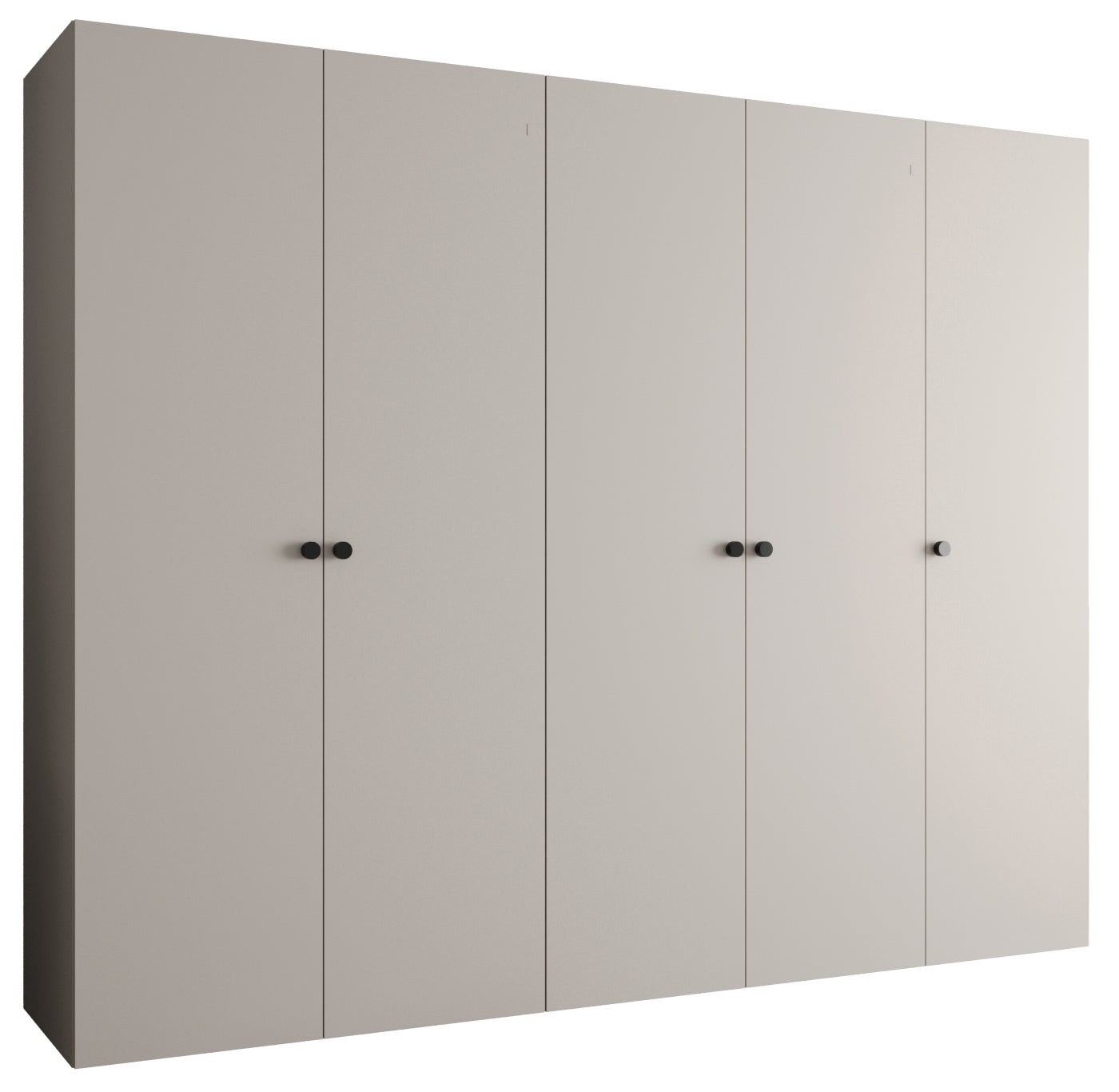 Szafa uchylna otwierana Parma 1 250 x 52 x 202 cm kaszmir + u. czarny Abiks Meble