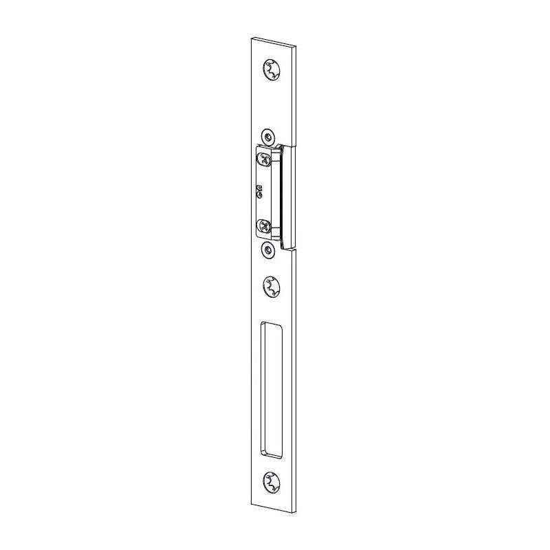 Gâche centrale alu réglable têtières 24 mm gauche FERCO 6 37368 01 L 1 ...