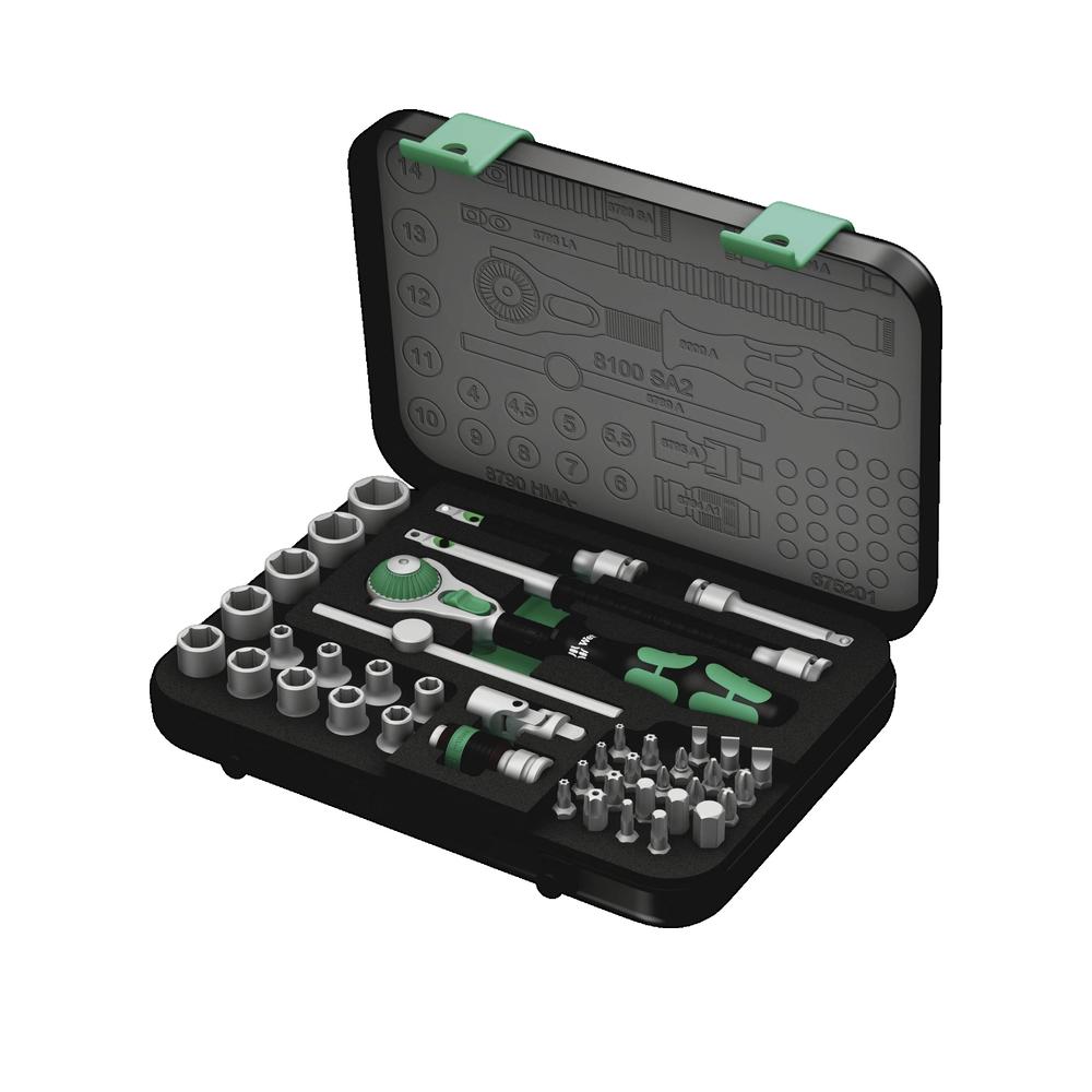 Zestaw grzechotka Wera Zyklop 8100 SA 42 elementy ergonomiczny obrotowa głowica
