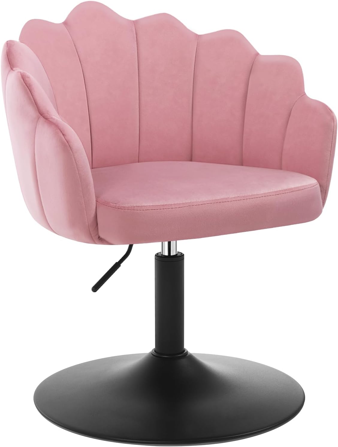 Chaise Bureau Rose en Velours pour Fille Fauteuil de Bureau Comfortable