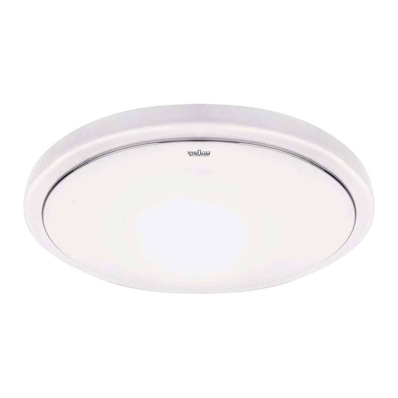 Plafon Sola okrągły biały LED 24W 4100K 1625lm wym: 6,3 x 33 cm IP44 tworzywo sztuczne Struhm