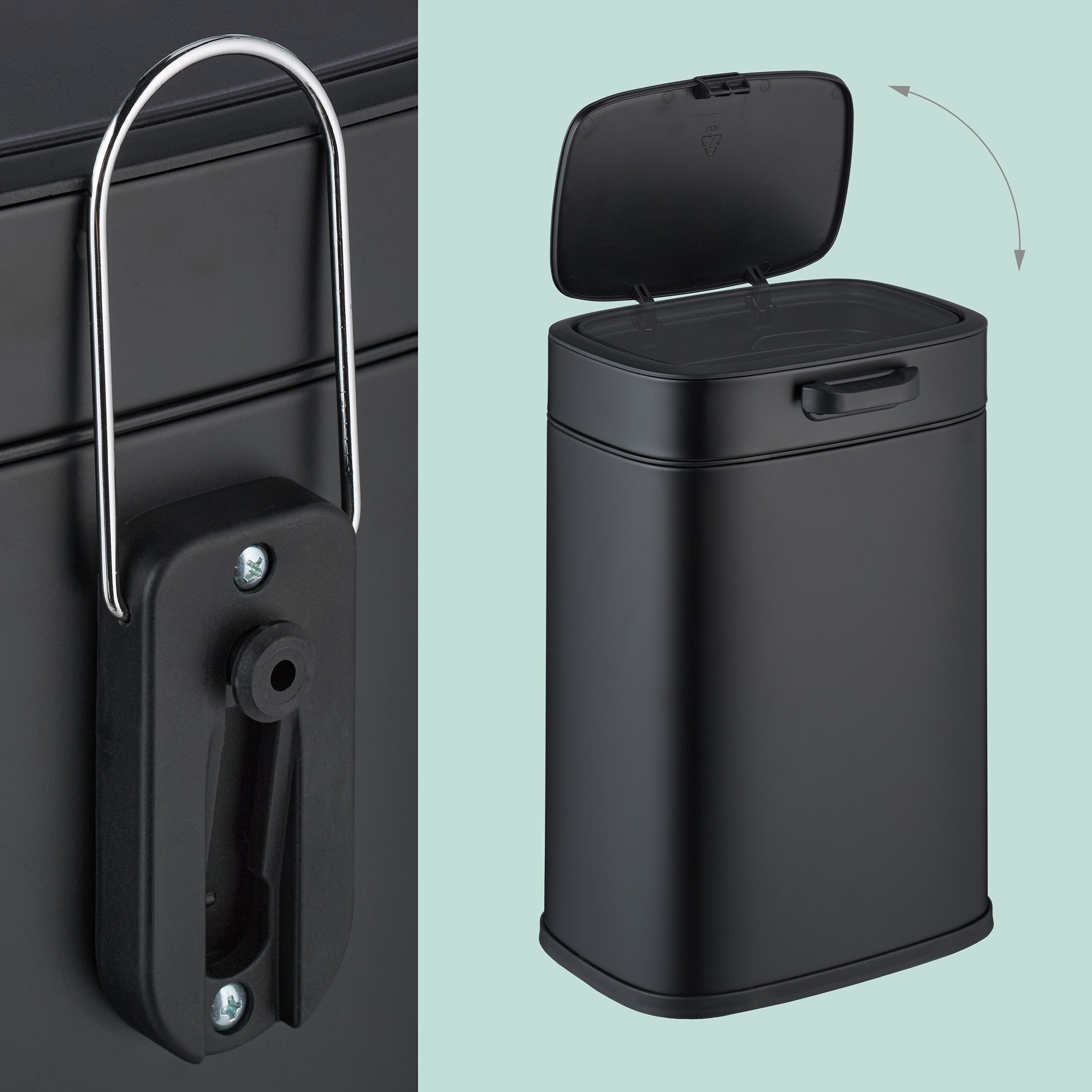 Relaxdays Cubo de Basura Colgante, Litros, para Montaje en Pared - Main Image