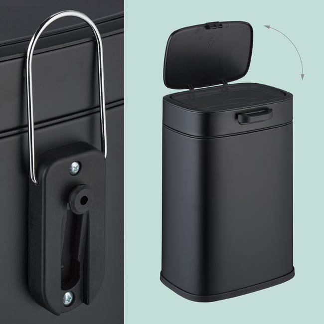 Relaxdays Cubo de Basura Colgante, Litros, para Montaje en Pared