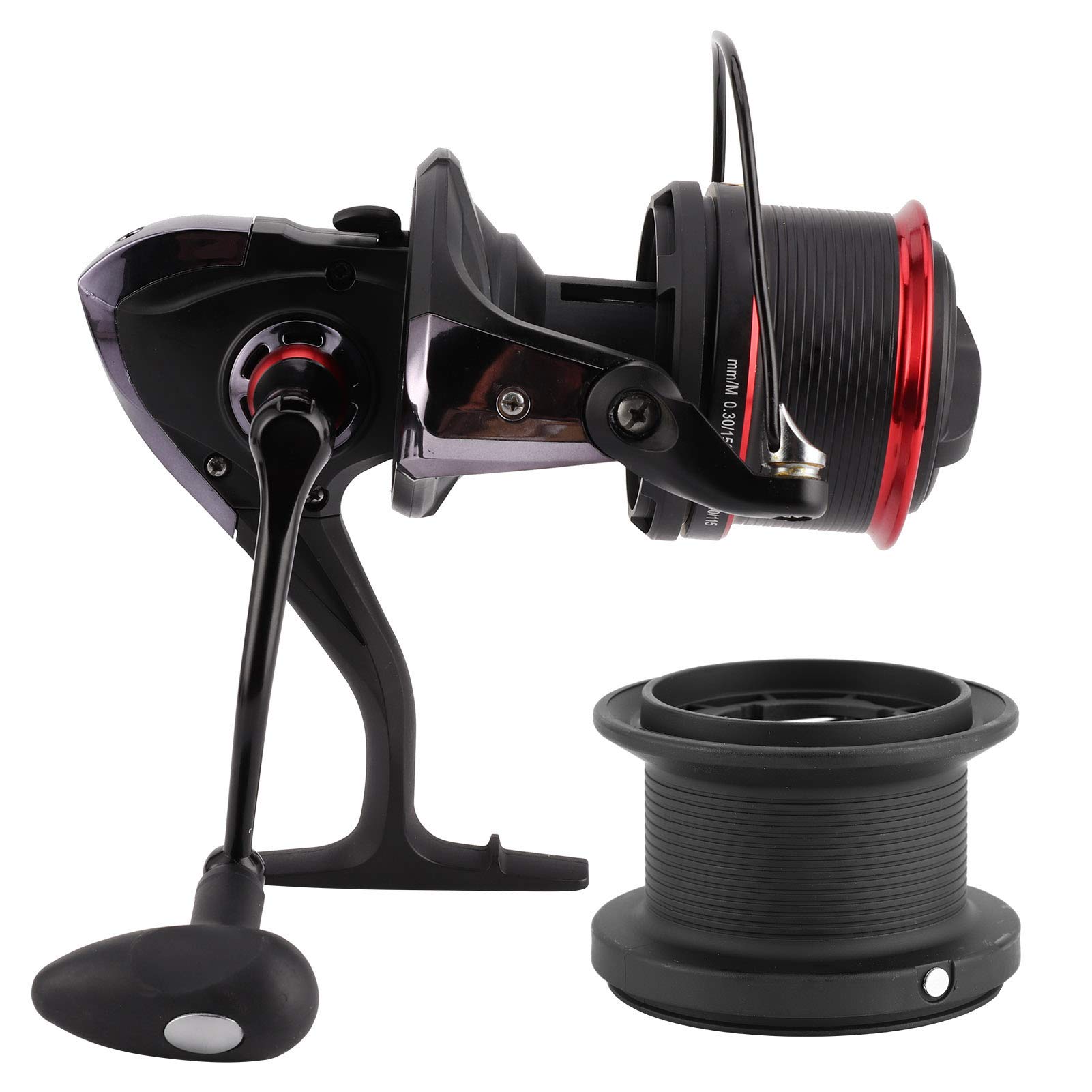 7.1:1 Rapport d'Engrenage Haute Baitcaster Moulinet de Pêche Moulinet de Baitcasting 17+1BB jusqu'à 5KG Frein de Traînée Eau Salée et d'Eau Douce - Noir, Main Gauche