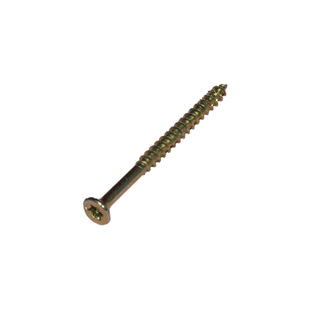 100 Vis à bois tête fraisée Torx T30 - D. 6 x 160 mm - Zingué jaune ...