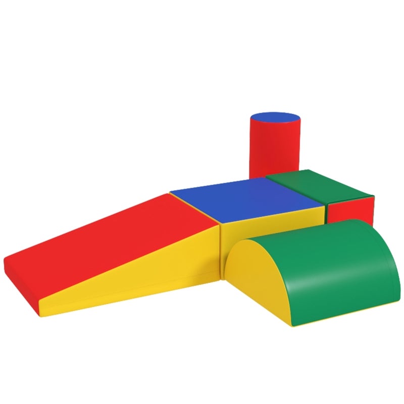 Blocs De Construction Souples Pour Bébé - Set De 4 Pièces En Mousse Bleu-gris Pour Escalade Et Jeux D'éveil - Tapis De Jeu Sécurisé Pour Intérieur