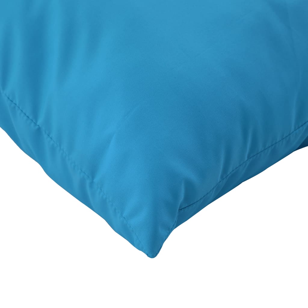 Juego de 2 cojines palet de tela oxford azul claro - 7