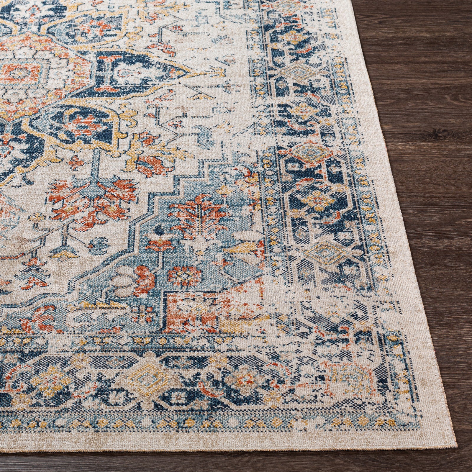 LIVABLISS Tapete Exterior/Interior Vintage Oriental Azul/Bege 200x275 cm Selma - 6