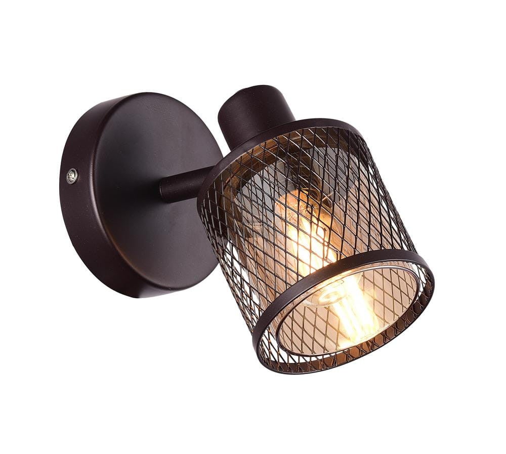 Kinkiet ścienny Canabera brązowo-bursztynowy 1xE14x40W wym: 15 x 16 x 9 cm metal IP20 Candellux