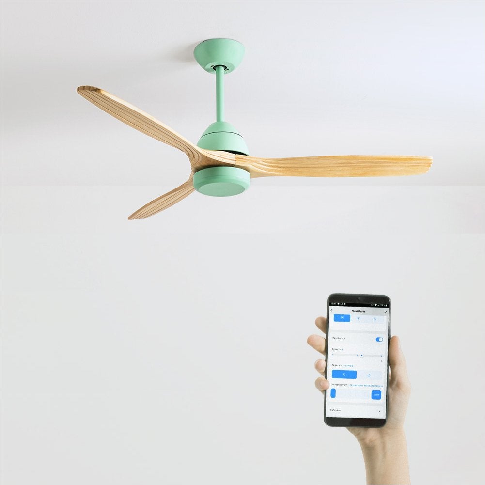 CREATE - WINDLIGHT CURVE DC - Función Verano/Invierno - Ventilador De Techo 40w Silencioso 132 Cm Con Luz Con Wifi 84792771