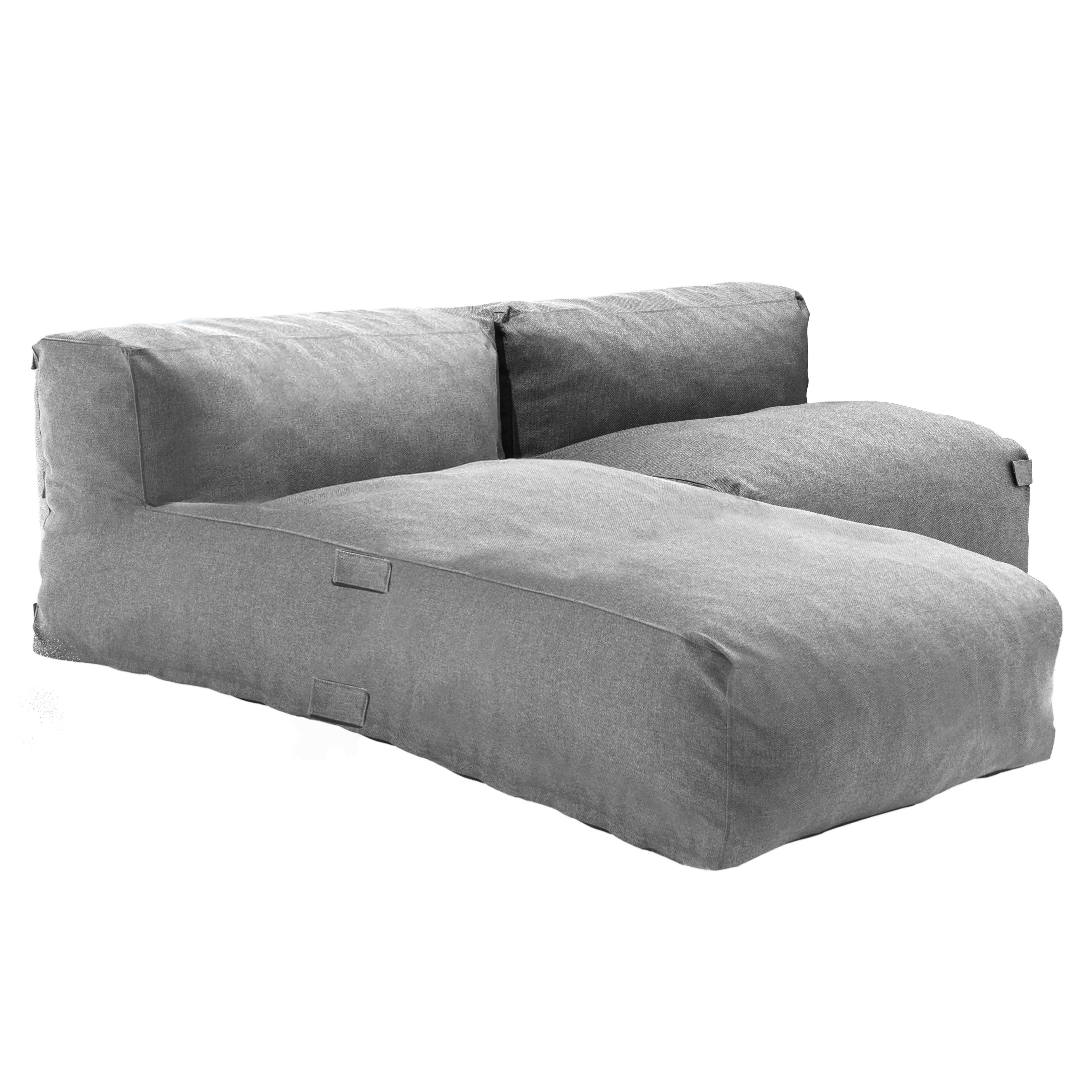 Mueble De Jardín Modular De 6 Plazas Con Chaise Longue Verde Cactus Mixi Oviala 94354855