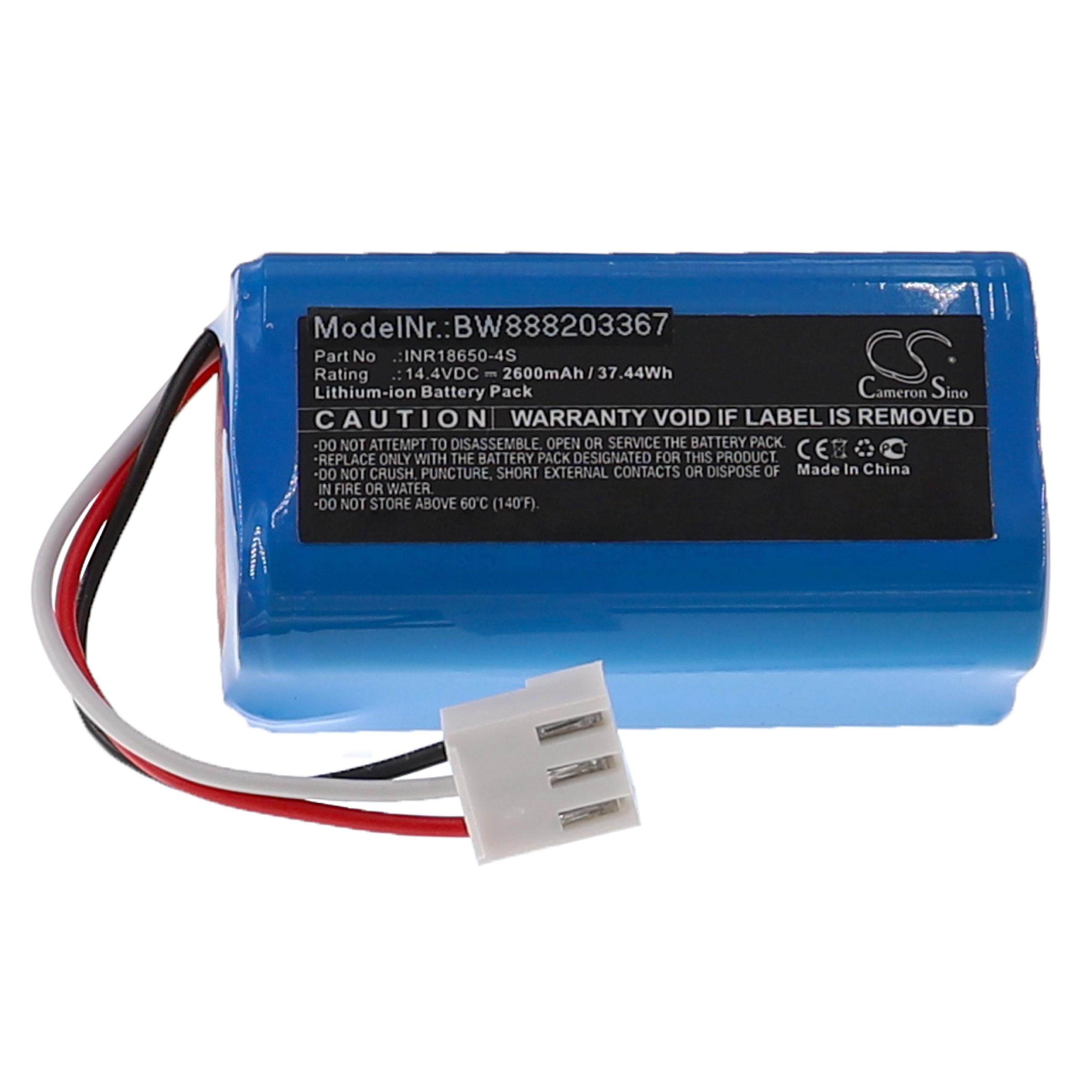 Zebra 82-160955-01 / BTRY-MC40EAB0E-01R Accu Zwart  2600 MAh 123accu Huismerk I49723